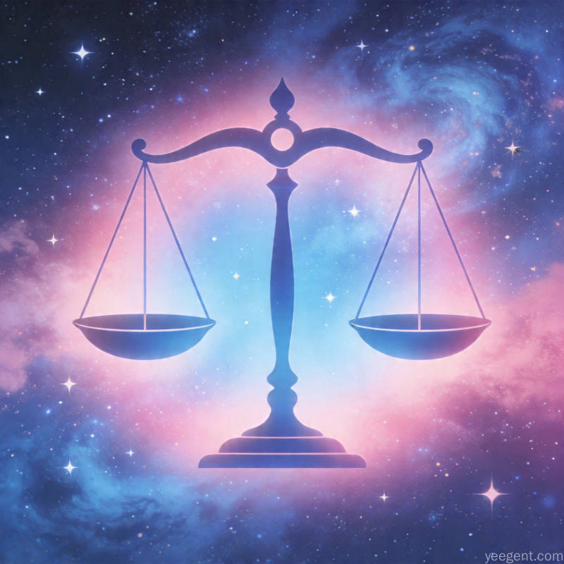天秤星象解析示意图:优雅和谐双色调的星象的视觉效果展现