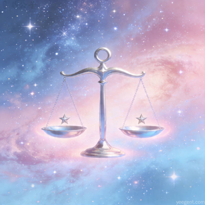 天秤星象解析示意图:优雅和谐双色调的星象的视觉效果展现