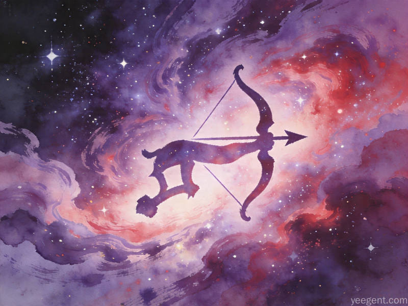 射手星象解析示意图:自由蓝紫色调的星象的视觉效果展现
