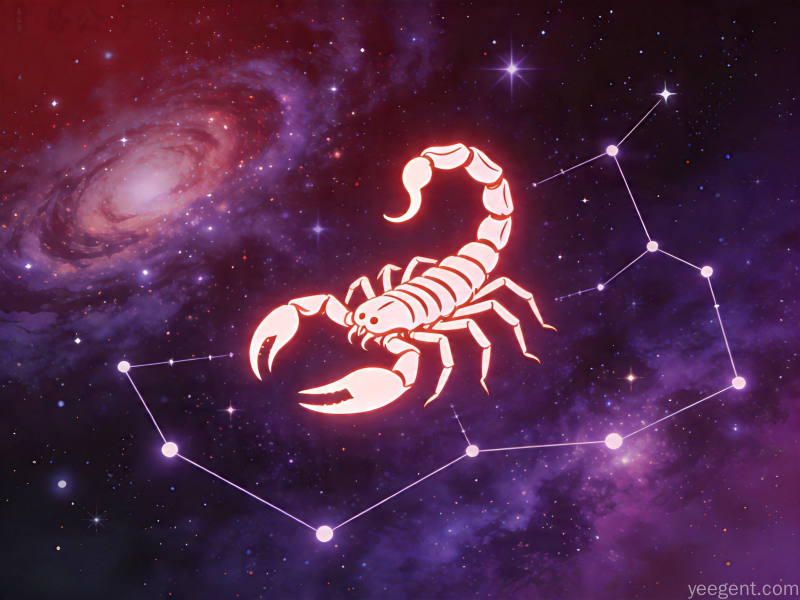 天蝎传统文化研究配图:暗色调的星象构图的创意设计表达