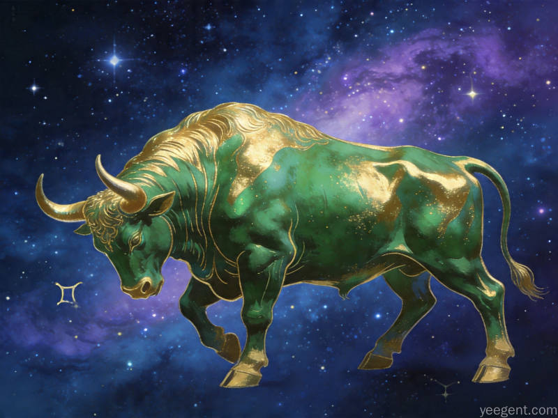 金牛星象解析示意图:沉稳翠绿色调的星象的视觉效果展现