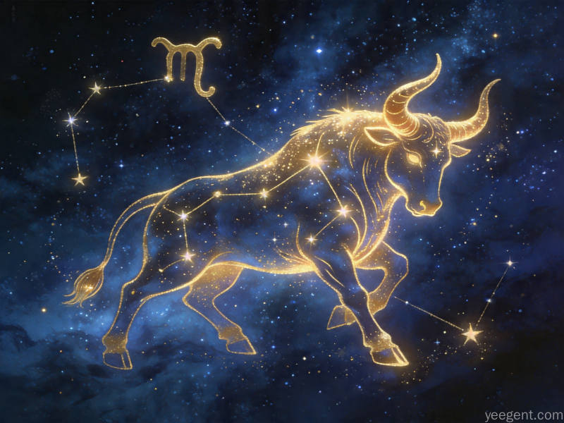 金牛星象解析示意图:沉稳翠绿色调的星象的视觉效果展现