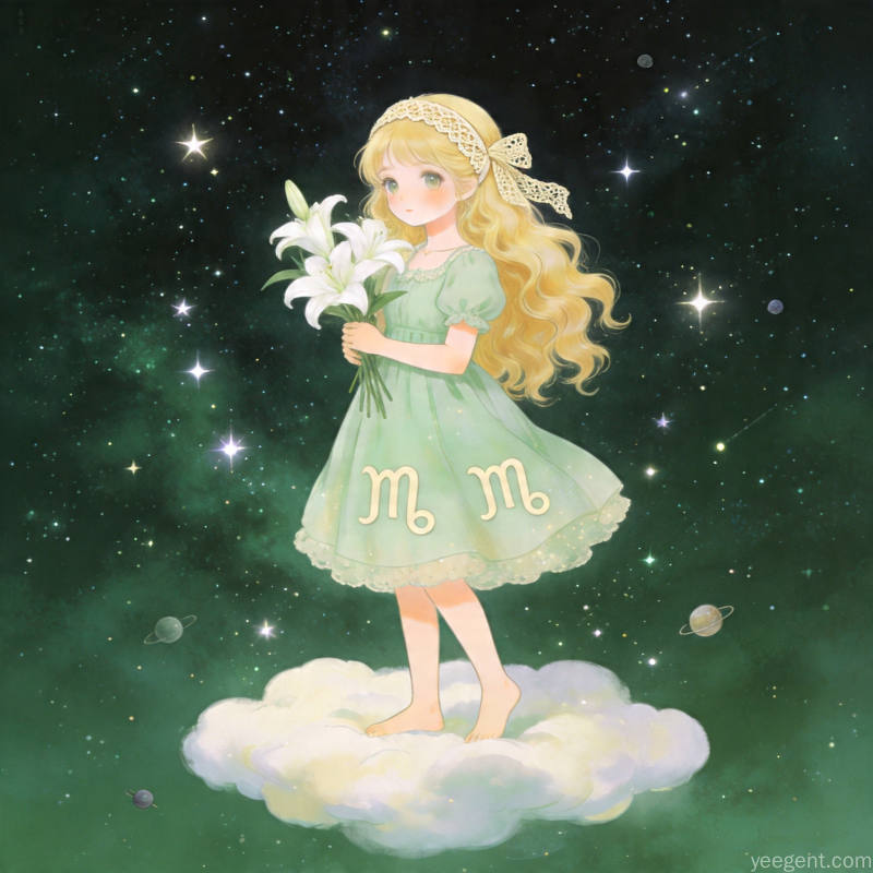 处女星象解析示意图:淡雅清新色调的星象的视觉效果展现