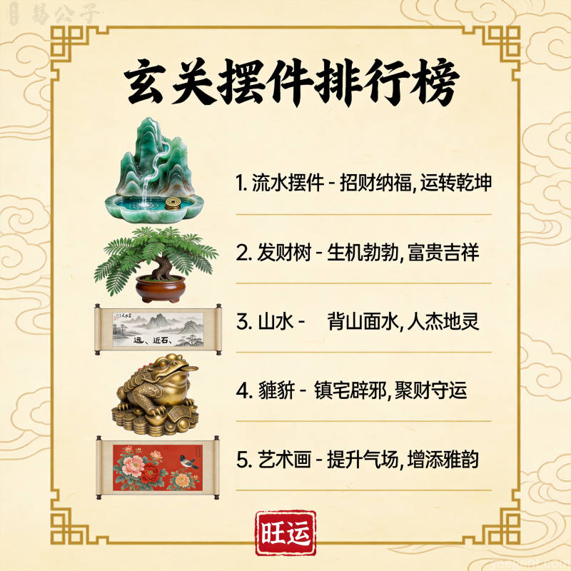 2026年玄关摆件人气排行榜:这5类最旺运