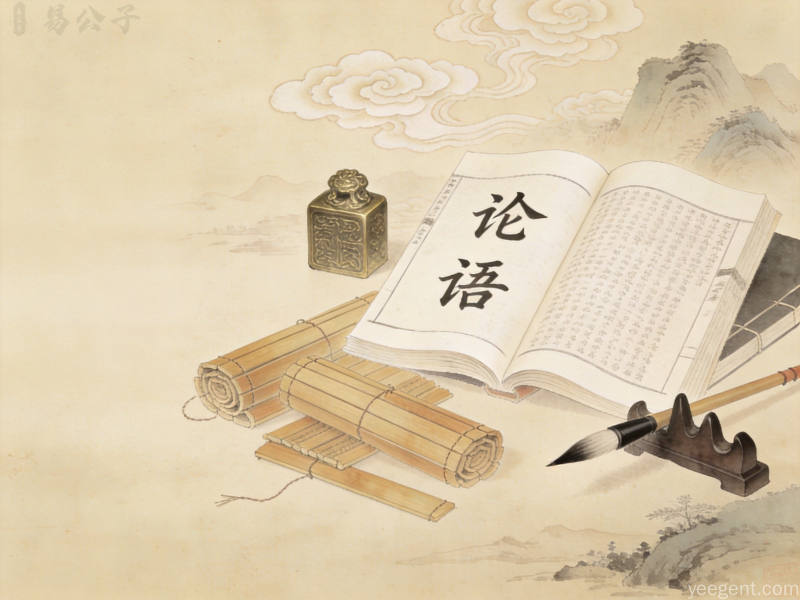 工笔画风格古建筑与山水意境,文化传承与传统美学