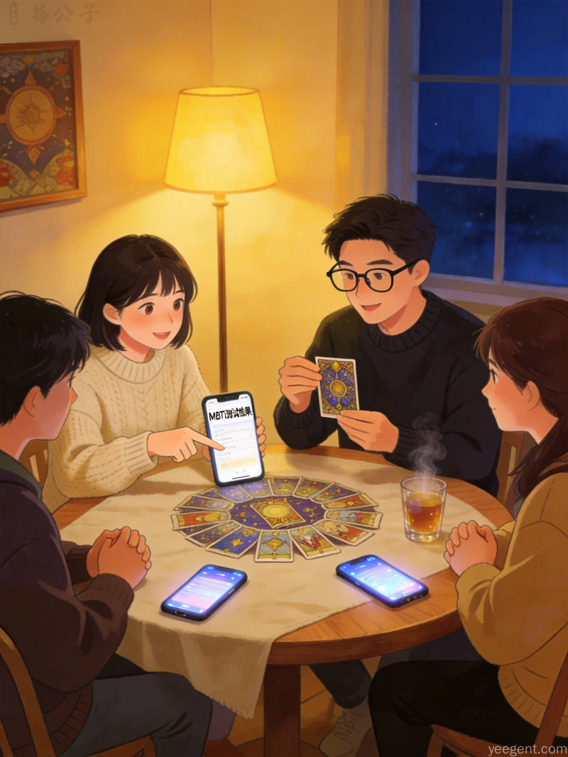 赛博玄学观察配图2:年轻人讨论星座塔罗的社交场景