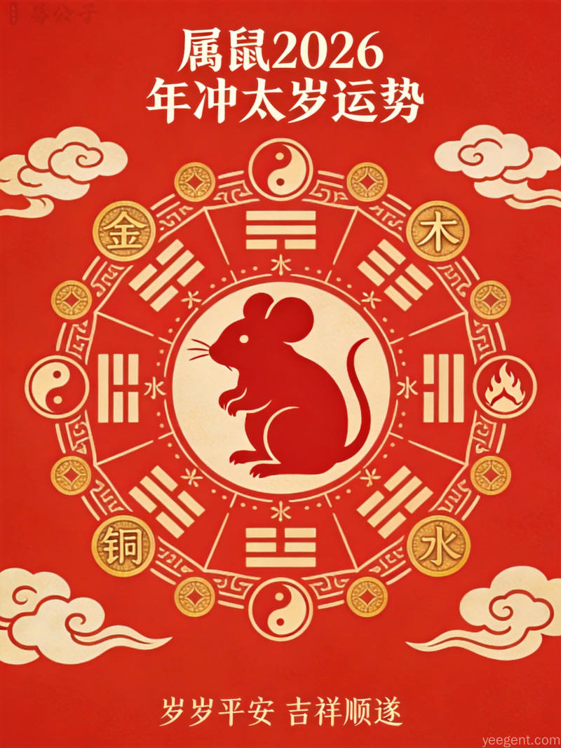 属鼠人2026年冲太岁:水火激荡中的破局之道