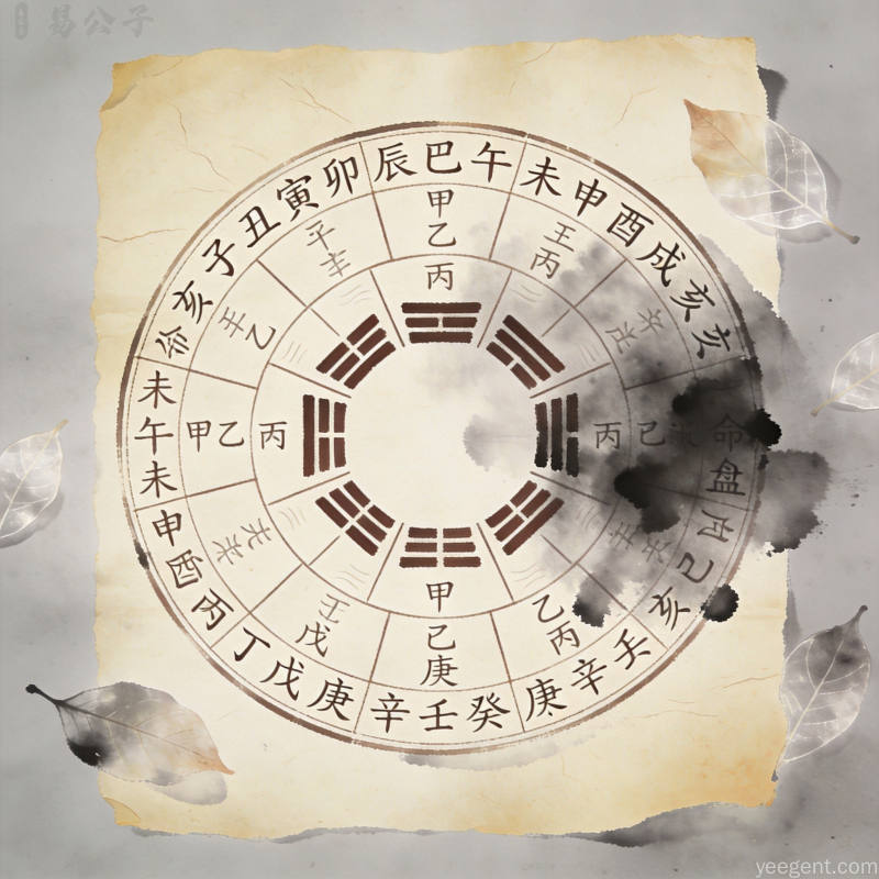 天干地支命盘命理分析配图,展现十天干在丙午年的喜忌差异