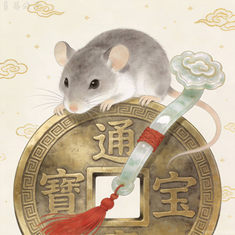属鼠人感情与健康运势配图,呈现冲太岁年份的注意事项与调理方法