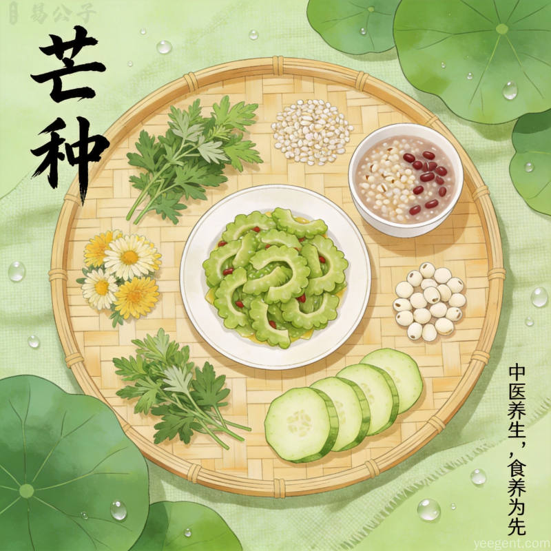 芒种时节清热祛湿食材图解,展示中医推荐的适合芒种节气养生的健康食材