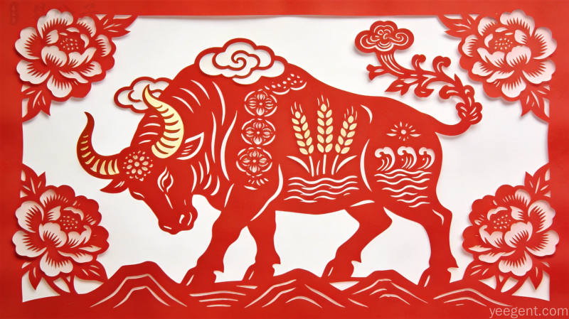 十二生肖传统文化图案,民俗艺术插画,古典雅致