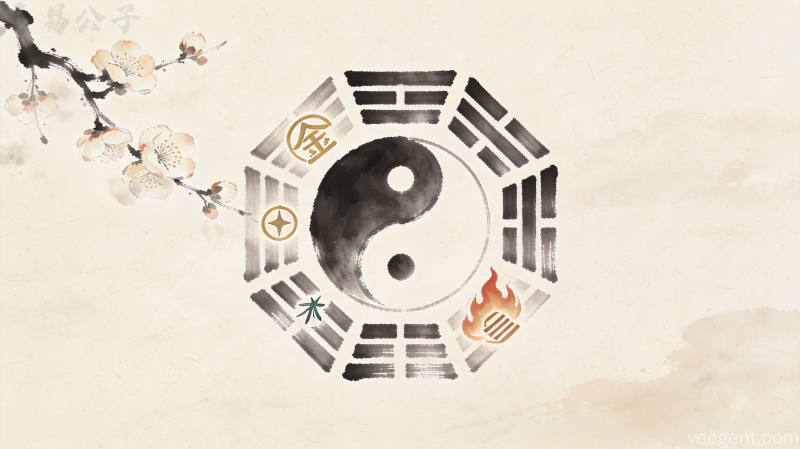 传统易学文化图案,展示象数思维的独特魅力