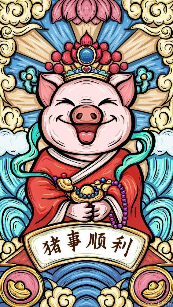 十二生肖传统文化插画配图,展现生肖文化魅力与吉祥寓意