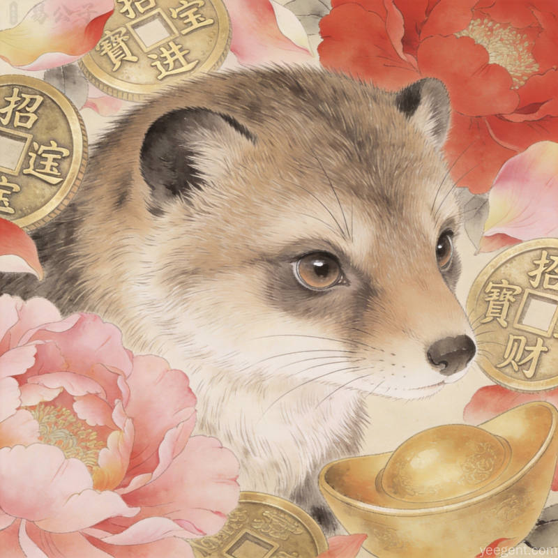 2026年5月6日属蛇今日走势发展详解配图——生肖年画、国潮插画风格、铜钱传统美学插画