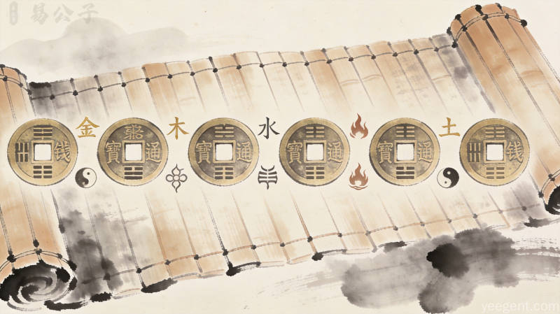 六爻卦象中阴阳五行的运行规律与爻变原理配图