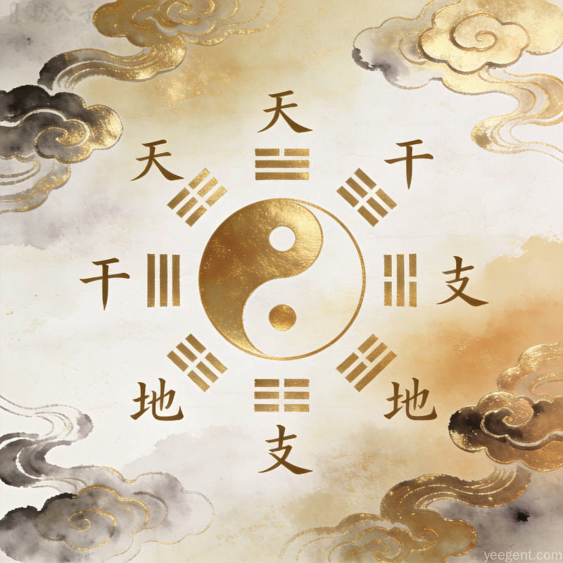 书法卷轴上展示带金字旁的汉字艺术，金银铜钟等字旁边有毛笔砚台，五行符号点缀，暖黄色调展现姓名学文化底蕴