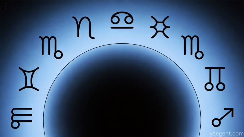 十二星座符号图标,极简线条设计