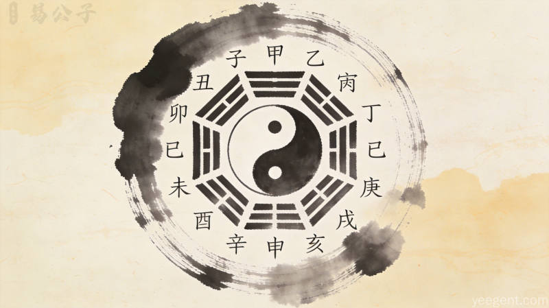 命理学者研究八字命盘的场景,体现传统命理分析的严谨性
