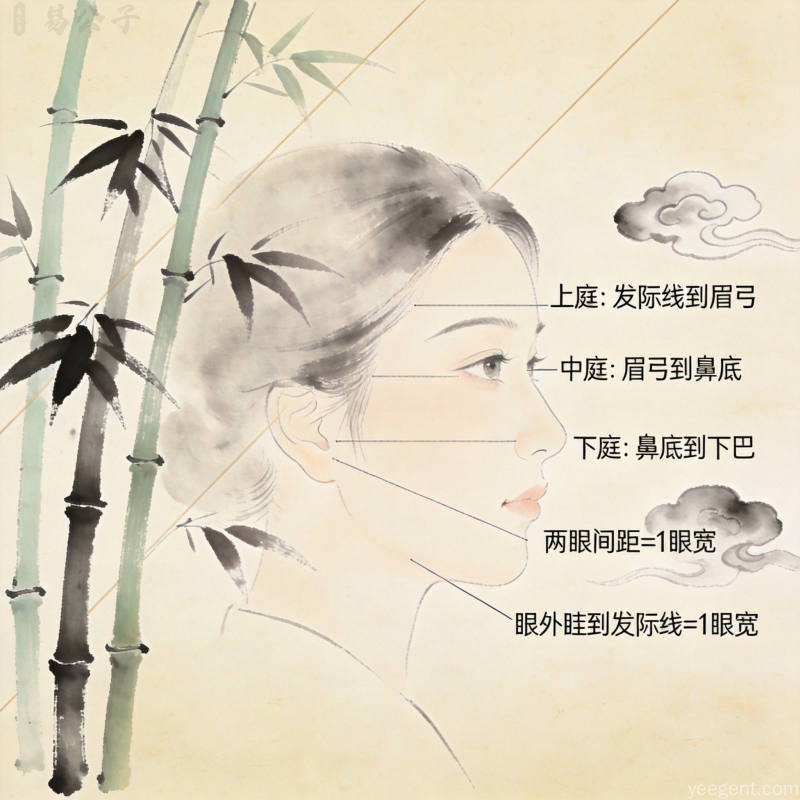 传统面相学中的三庭框架：面部比例与人生阶段的观察智慧