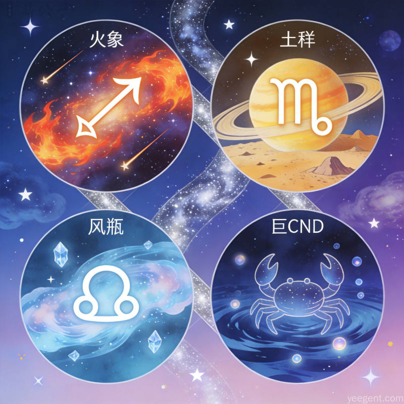 四象星座能量互补关系图