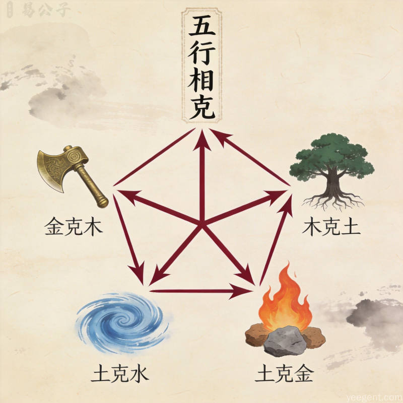 传统中医五行对应人体脏腑示意图