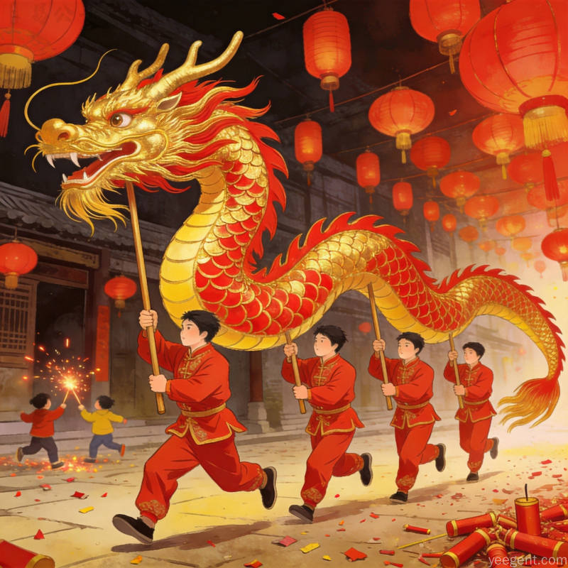中国传统节日民俗文化,舞龙舞狮,传统节日习俗