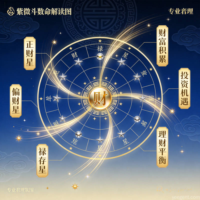 紫微斗数命盘解读:财配图,增加文章视觉辅助效果
