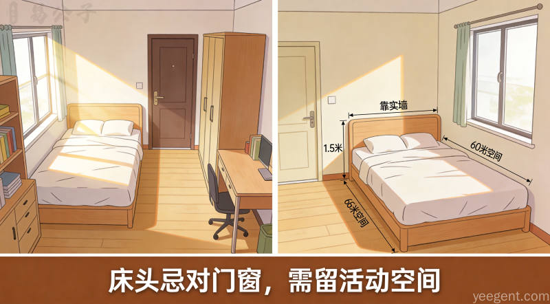 卧室床头摆放十大常见配图,补充说明相关知识点