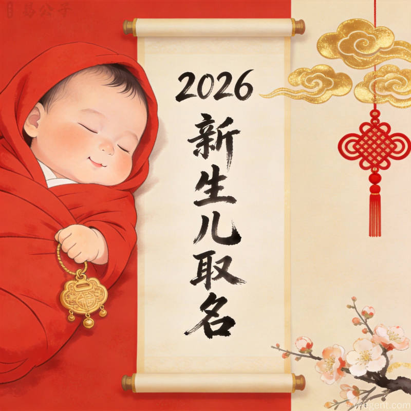 2026年新生儿取名配图,展示文章核心内容场景
