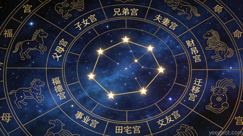 十二宫位排列图解,命理学宫位示意