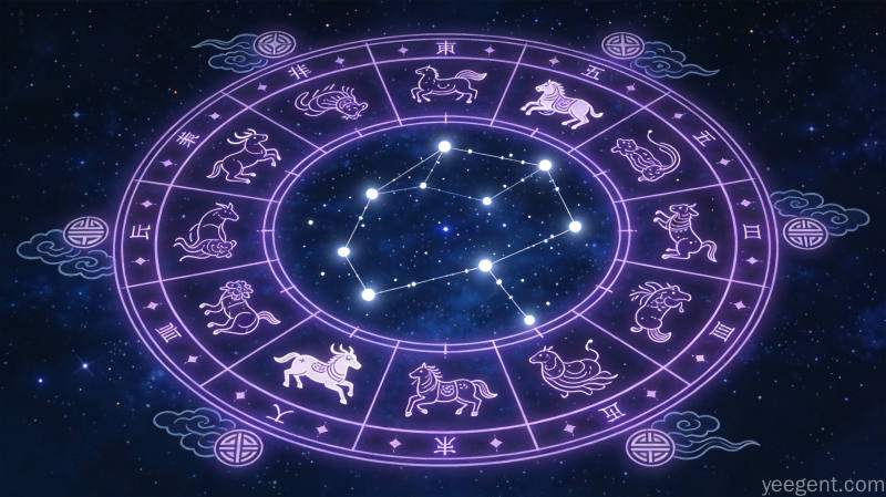 紫微斗数命盘架构:十四主星与十二宫位解析