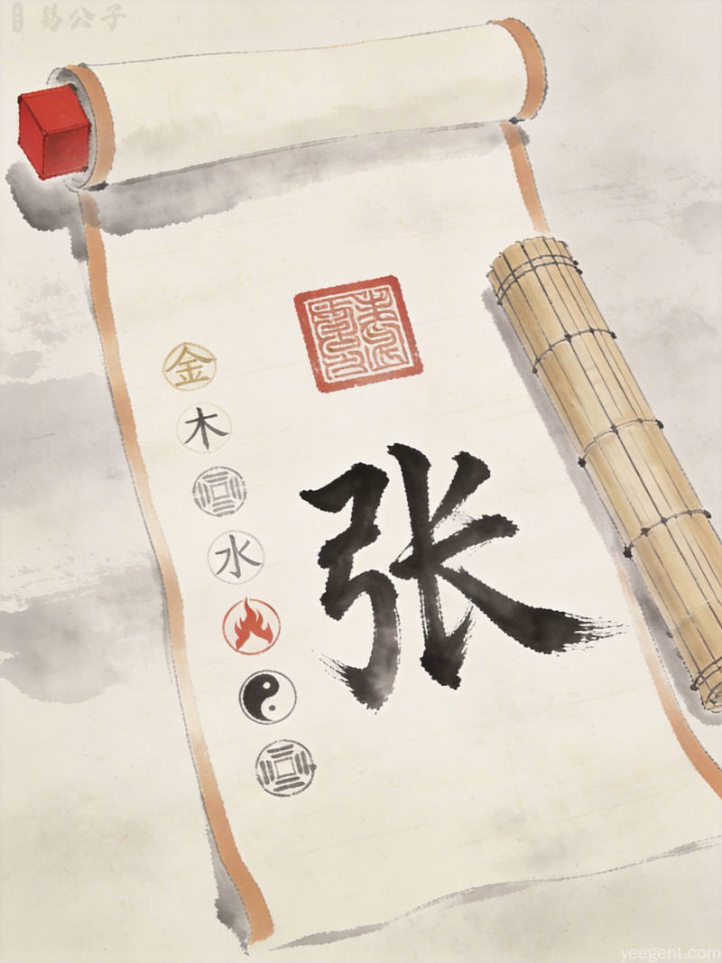 五行相生图示搭配太极图的传统文化插图