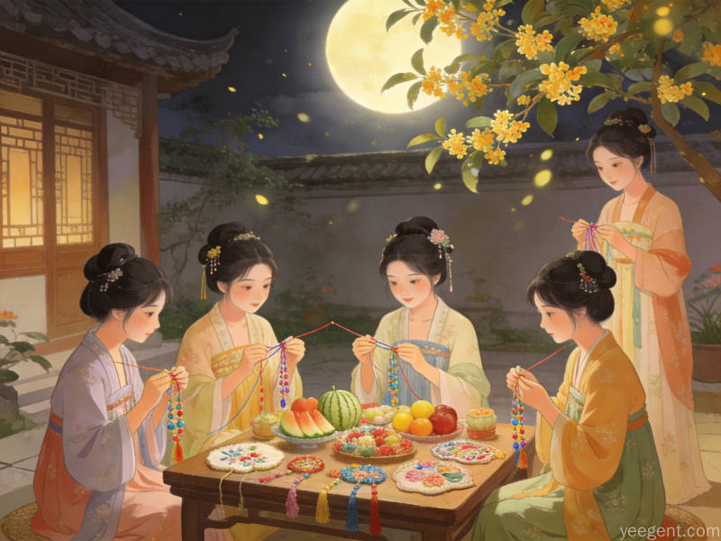 七夕传统习俗的千年传承:从乞巧穿针到星河之恋