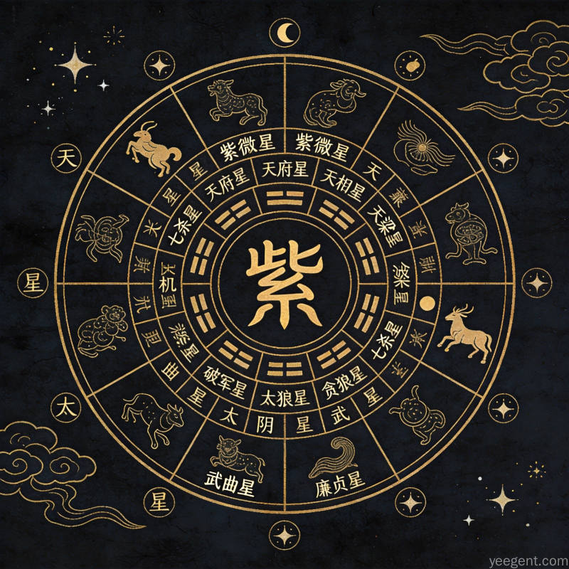 紫微斗数十四主星入门:从星盘架构到核心格局的传统文化解读