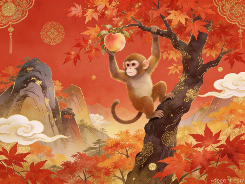 十二生肖中的秋季密码:猴鸡狗三属相背后的季节智慧