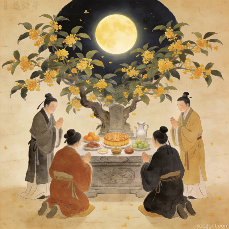 水墨留白风格的二十八宿与黄道十二宫对比图