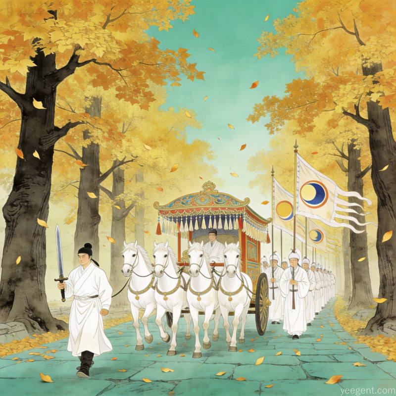 木刻版画风格八卦阴阳爻线与祥云山水纹样