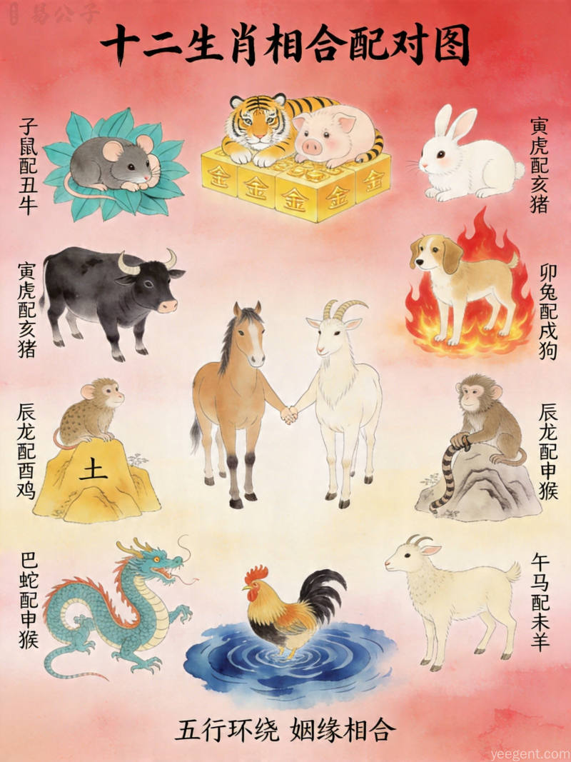 生肖配对的深层逻辑:五行相合与性格互补
