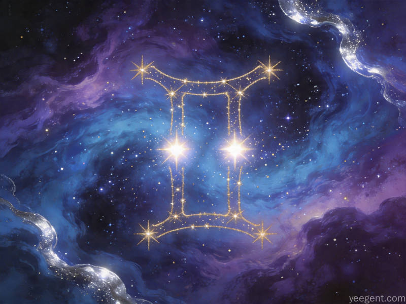 双子星象解析示意图:灵动变幻双色调的星象的视觉效果展现
