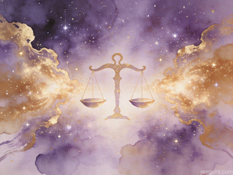天秤星象解析示意图:优雅和谐双色调的星象的视觉效果展现