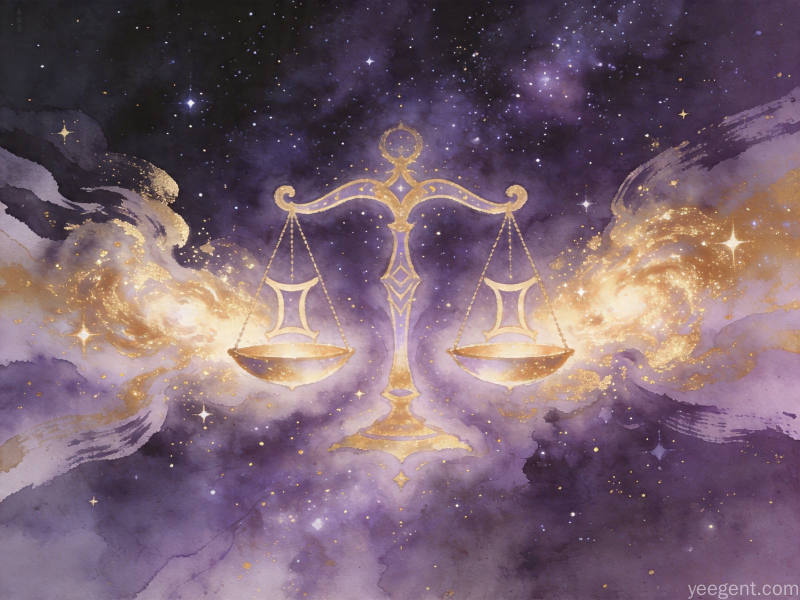 天秤星象解析示意图:优雅和谐双色调的星象的视觉效果展现