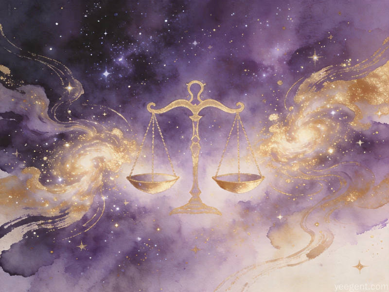 天秤星象解析示意图:优雅和谐双色调的星象的视觉效果展现