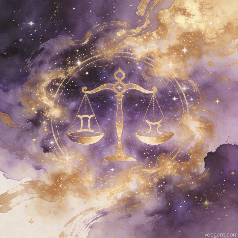 下半年财主题插图:星座主题的星空构图的艺术化呈现