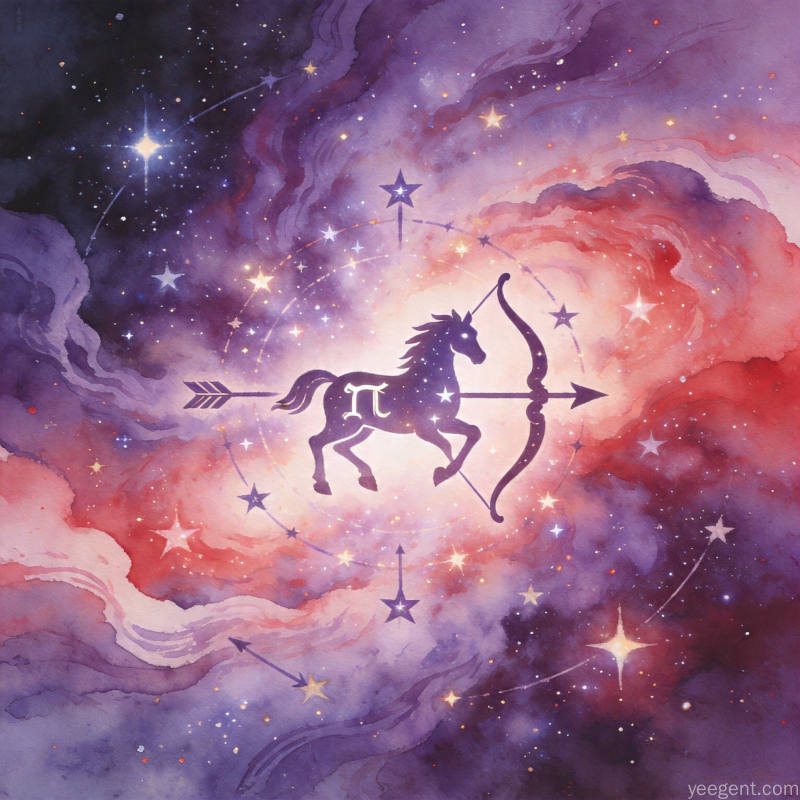 射手星象解析示意图:自由蓝紫色调的星象的视觉效果展现