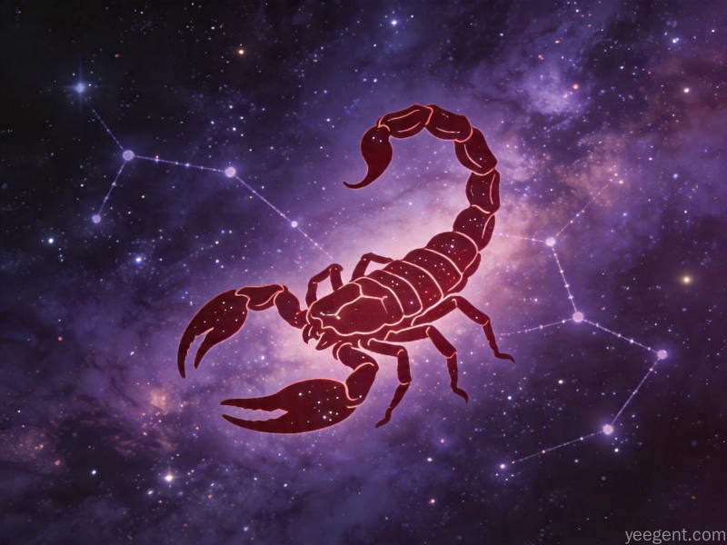 天蝎传统文化研究配图:暗色调的星象构图的创意设计表达