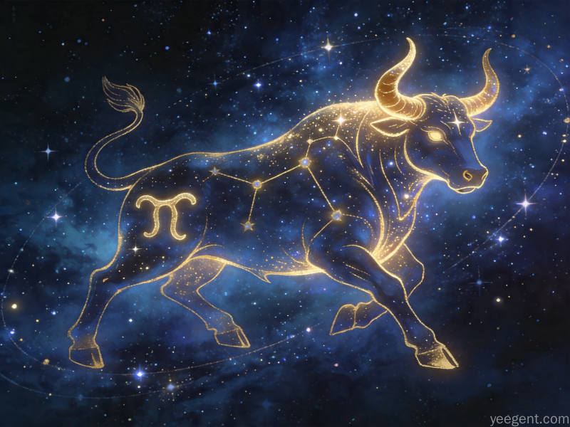金牛星象解析示意图:沉稳翠绿色调的星象的视觉效果展现