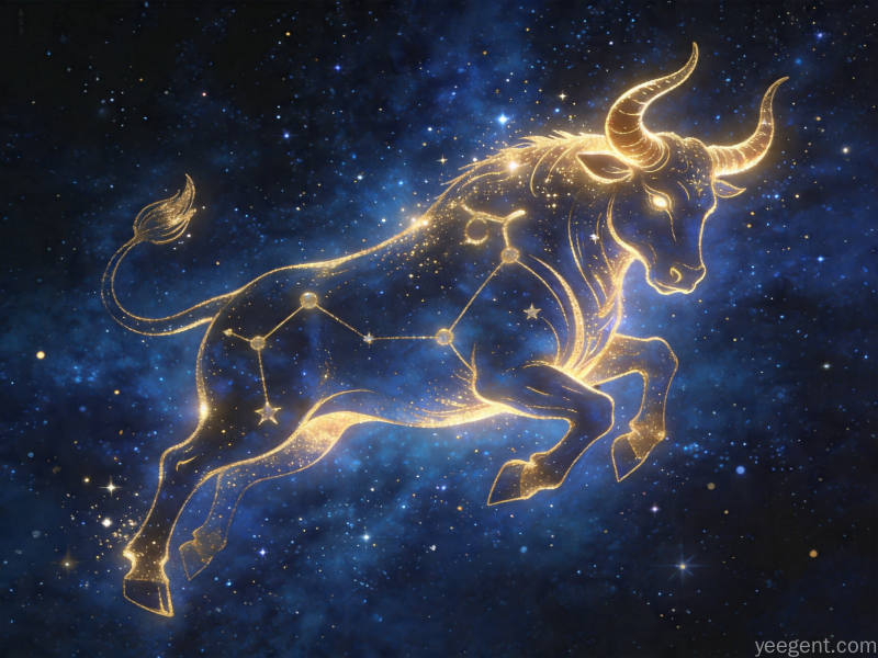 金牛星象解析示意图:沉稳翠绿色调的星象的视觉效果展现