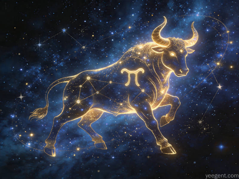金牛星象解析示意图:沉稳翠绿色调的星象的视觉效果展现
